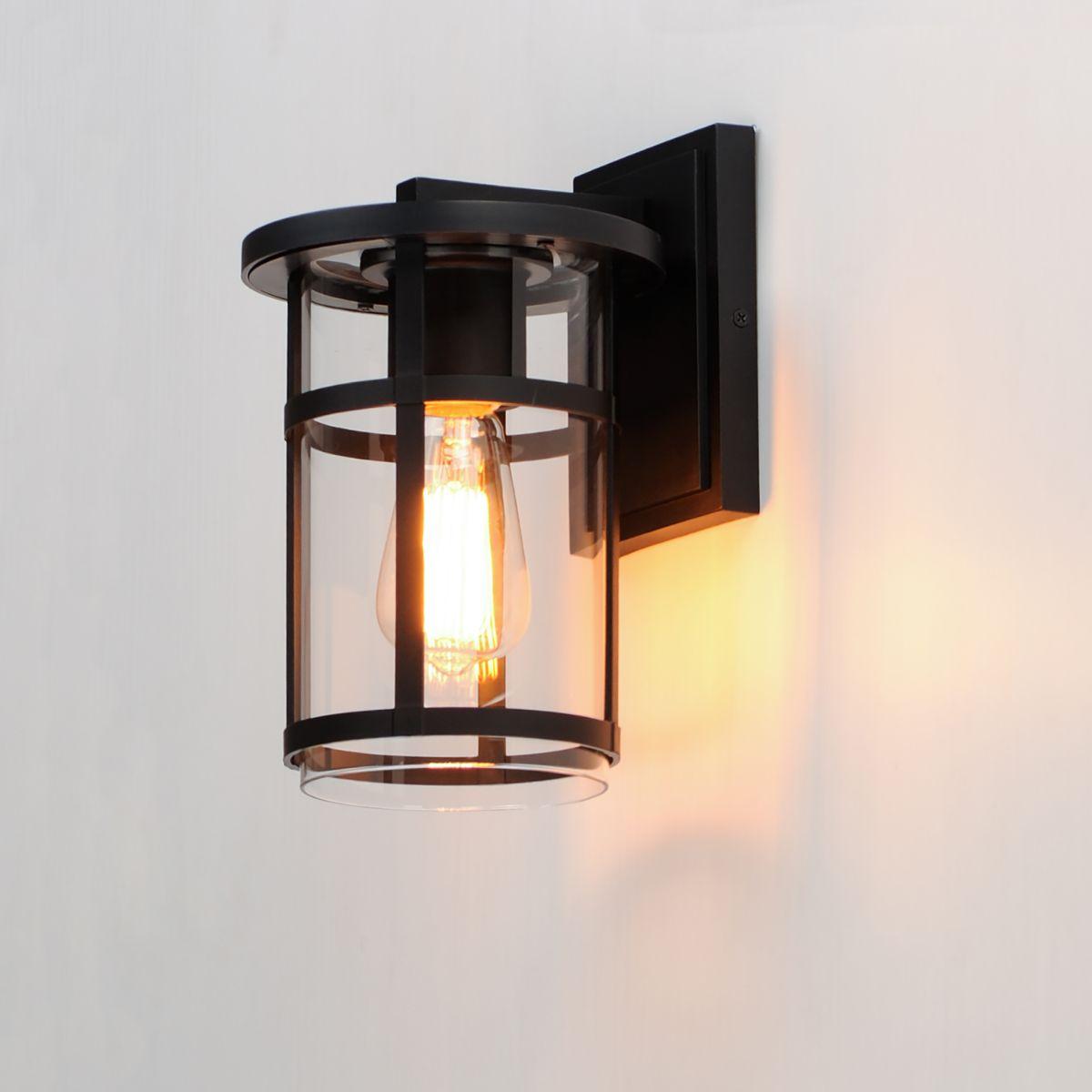 Clyde Vivex 11 in. Outdoor Wall Sconce Black Finish - Bees Lighting