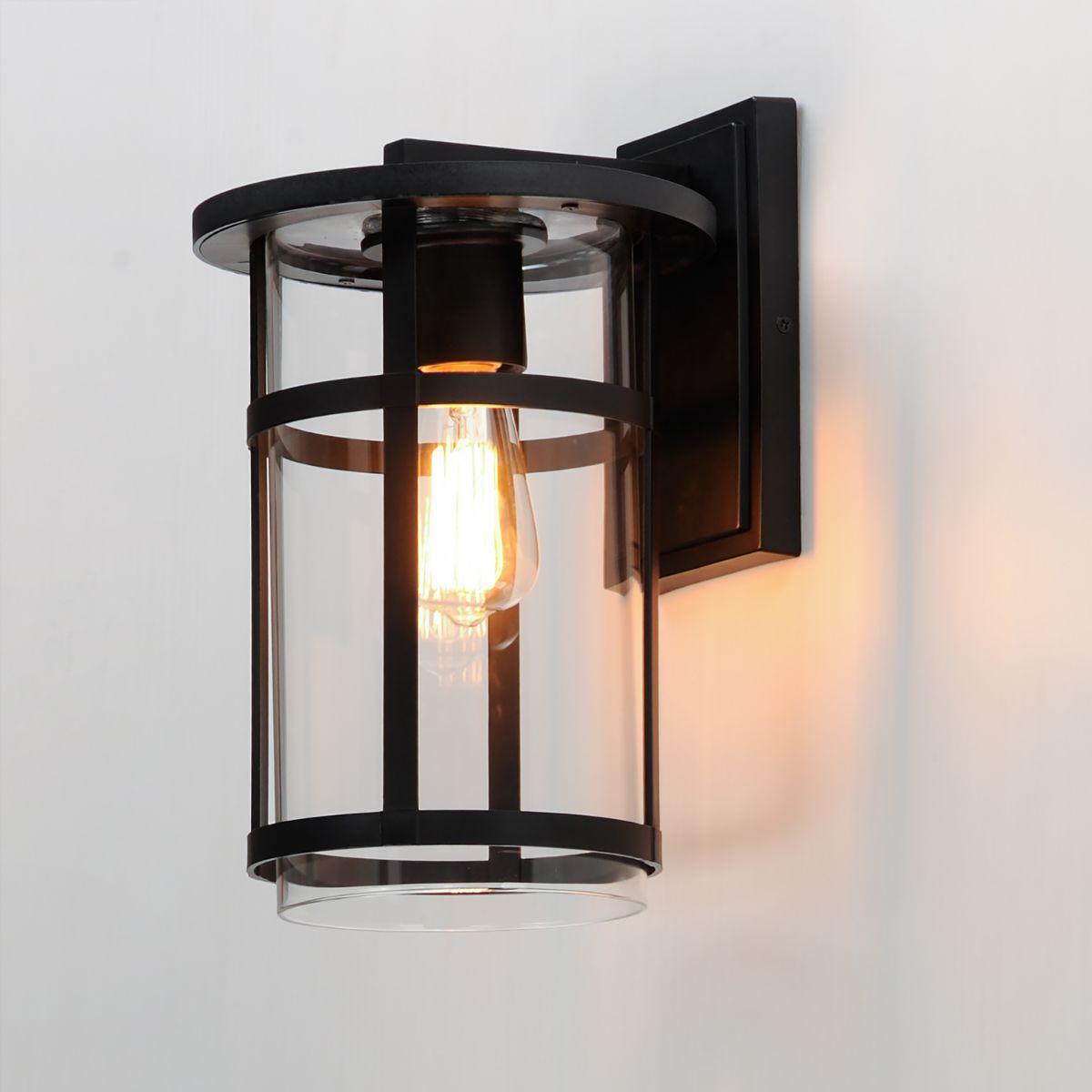 Clyde Vivex 14 in. Outdoor Wall Sconce Black Finish - Bees Lighting