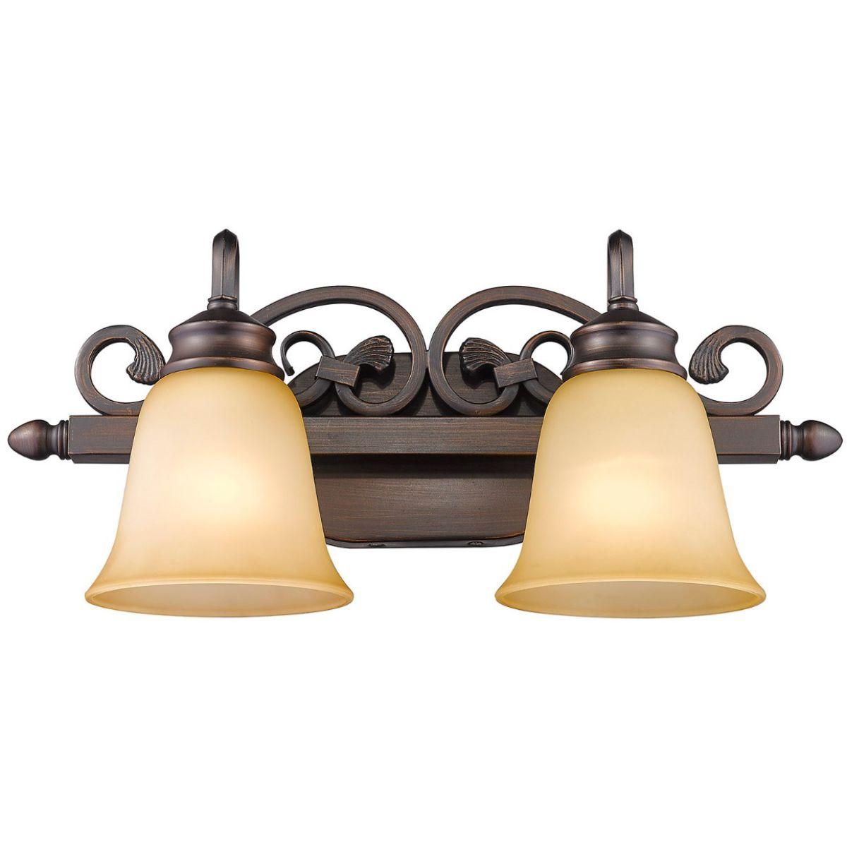 Belle 20 in. 2 Lights Vanity Light Bronze finish - Bees Lighting