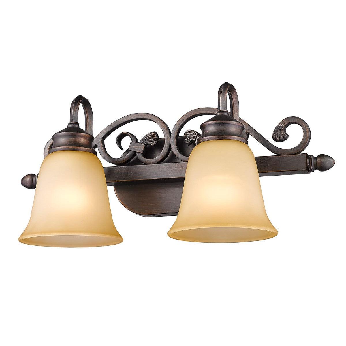 Belle 20 in. 2 Lights Vanity Light Bronze finish - Bees Lighting