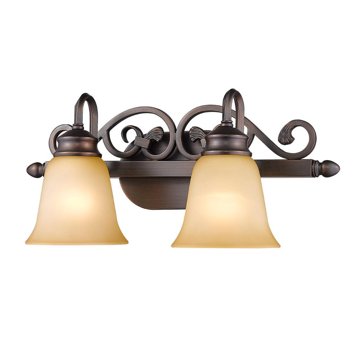 Belle 20 in. 2 Lights Vanity Light Bronze finish - Bees Lighting