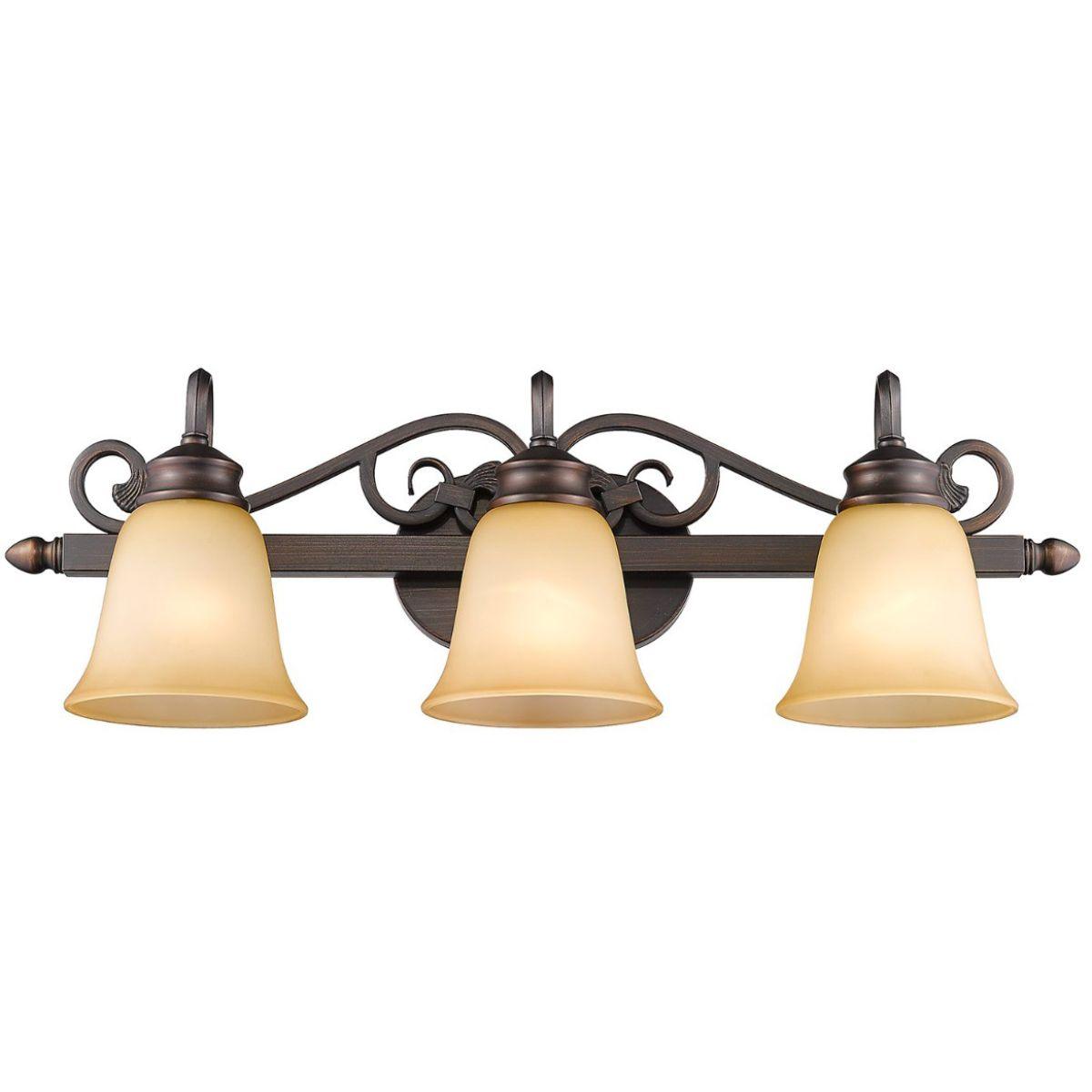 Belle 28 in. 3 Lights Vanity Light Bronze finish - Bees Lighting