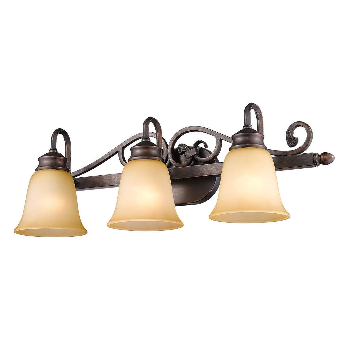 Belle 28 in. 3 Lights Vanity Light Bronze finish - Bees Lighting