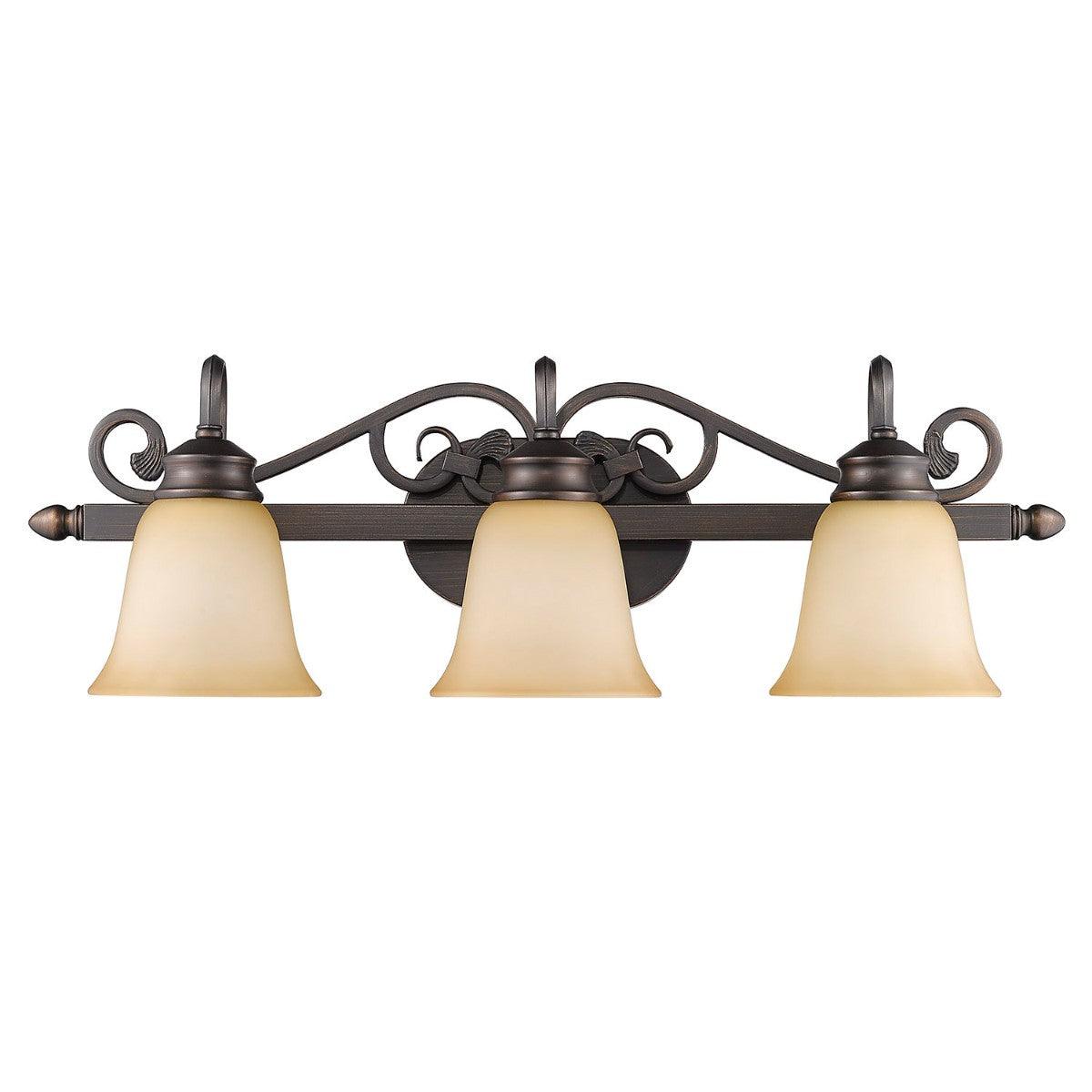 Belle 28 in. 3 Lights Vanity Light Bronze finish - Bees Lighting