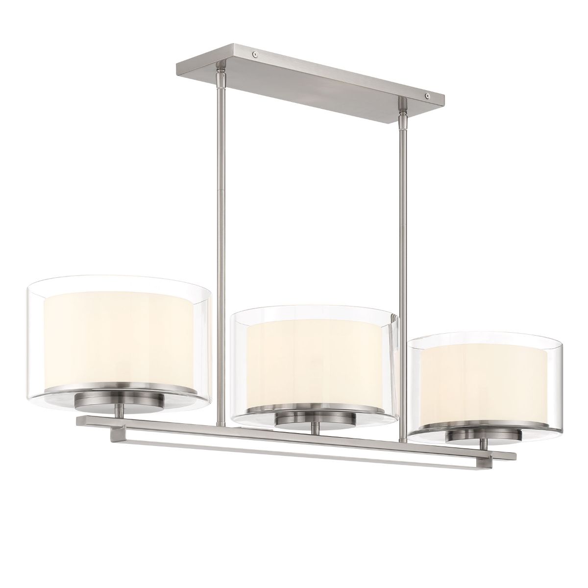 Parsons Studio 38 In. 3 Lights Pendant Light Brushed nickel Finish