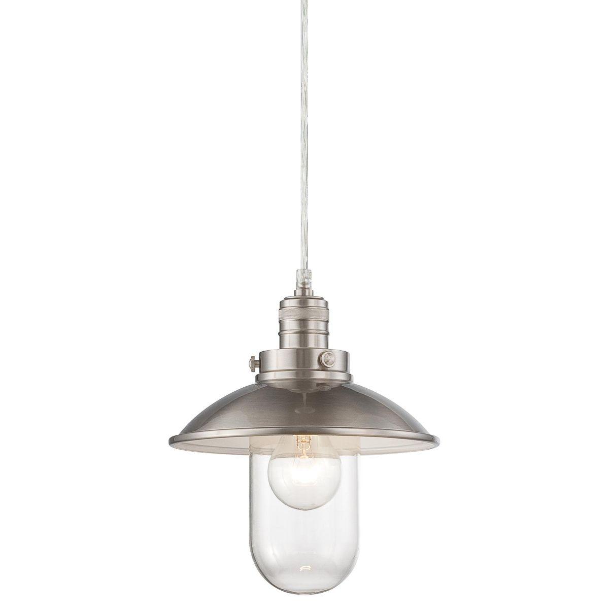 Downtown Edison 9 in. Pendant Light Brushed Nickel Finish - Bees Lighting