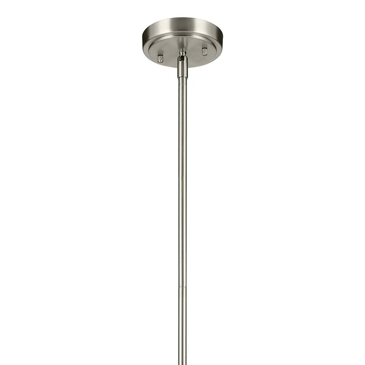 Everly 15" 1-Light Cone Pendant Light with Clear Glass, Brushed Nickel Finish - Bees Lighting