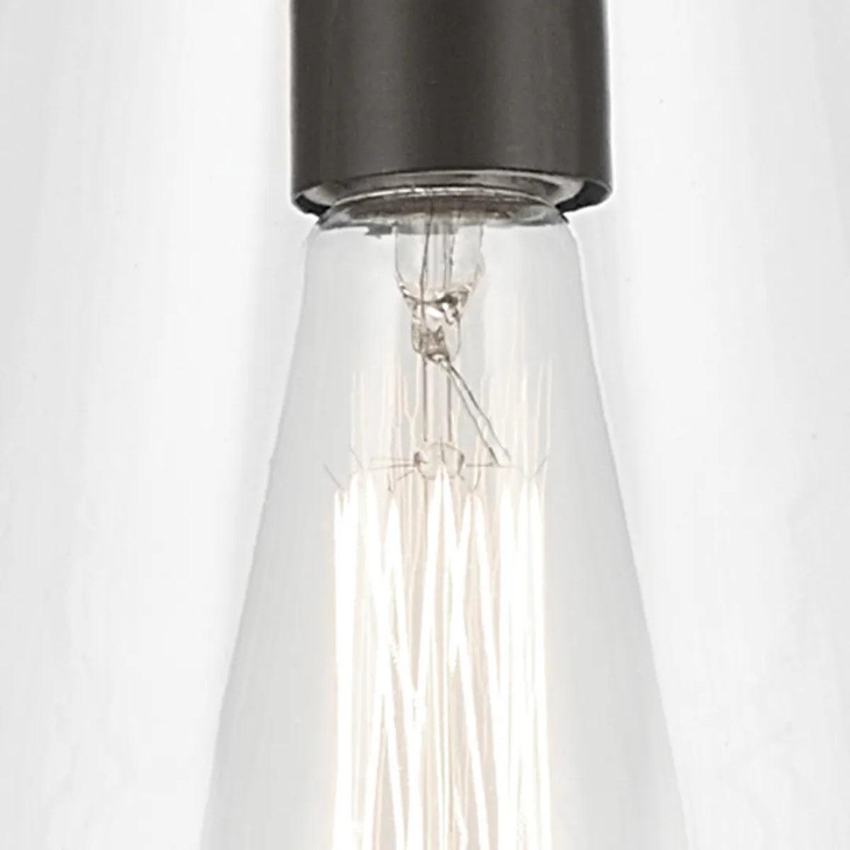 Everly 15" 1-Light Cone Pendant Light with Clear Glass, Olde Bronze Finish - Bees Lighting