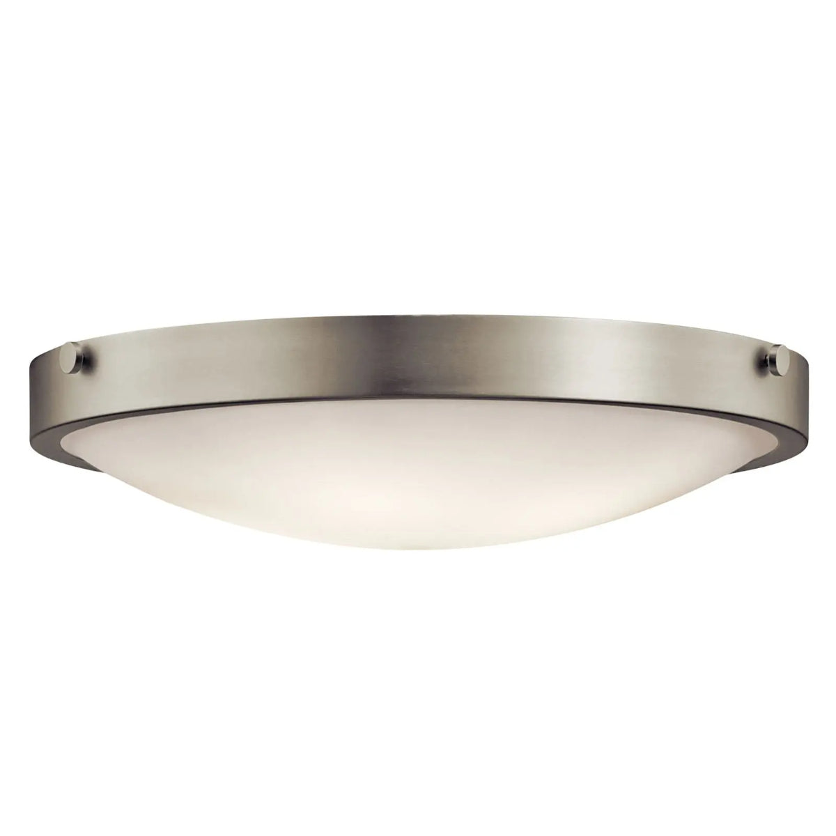 Lytham 21" 4-Light Flush Mount Light with Clear Satin Etched Glass, Brushed Nickel Finish