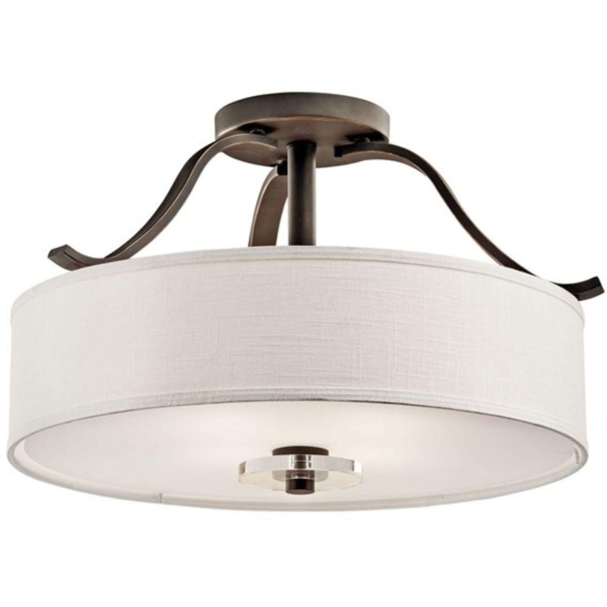 Leighton 22 in. 4 Lights Semi flush mount light Bronze finish - Bees Lighting