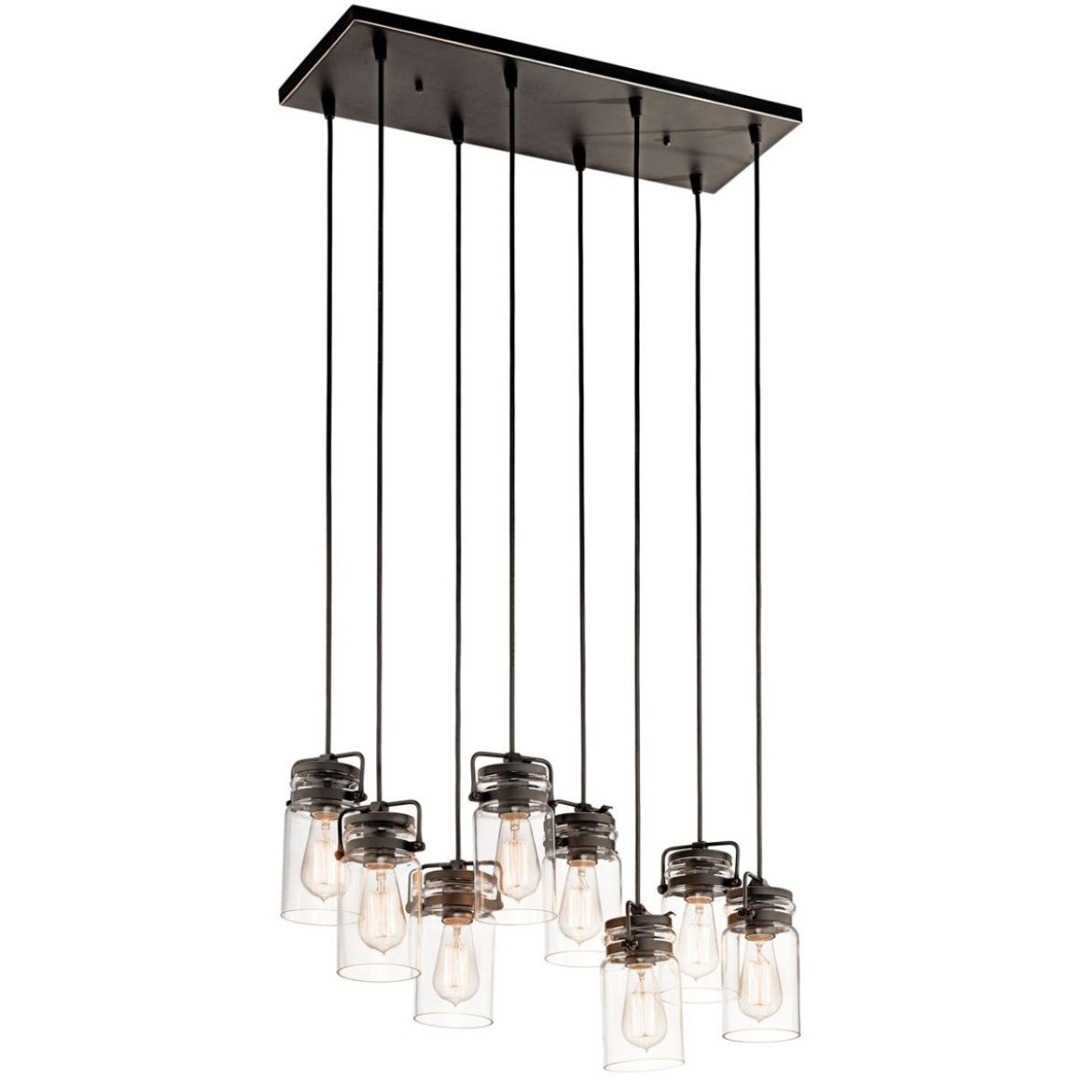 Brinley 26 in. 8 Lights Pendant Light Bronze Finish - Bees Lighting