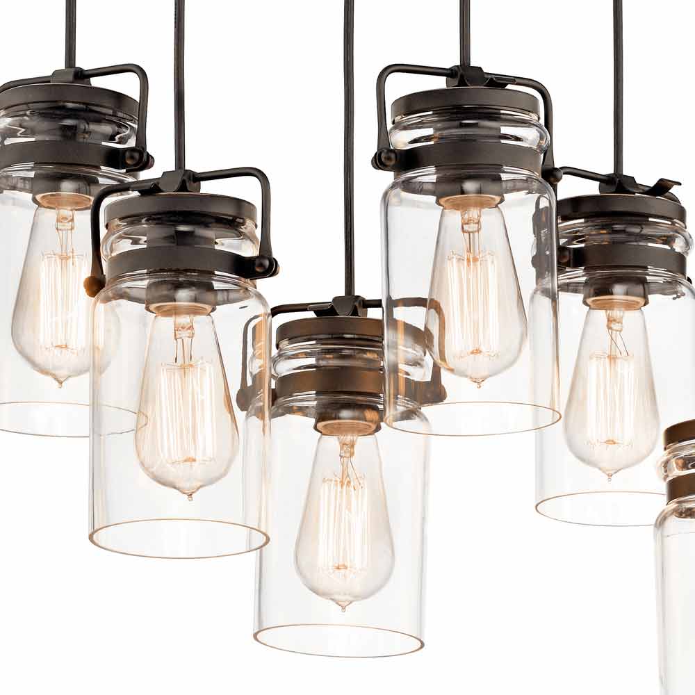 Brinley 26 in. 8 Lights Pendant Light Bronze Finish - Bees Lighting