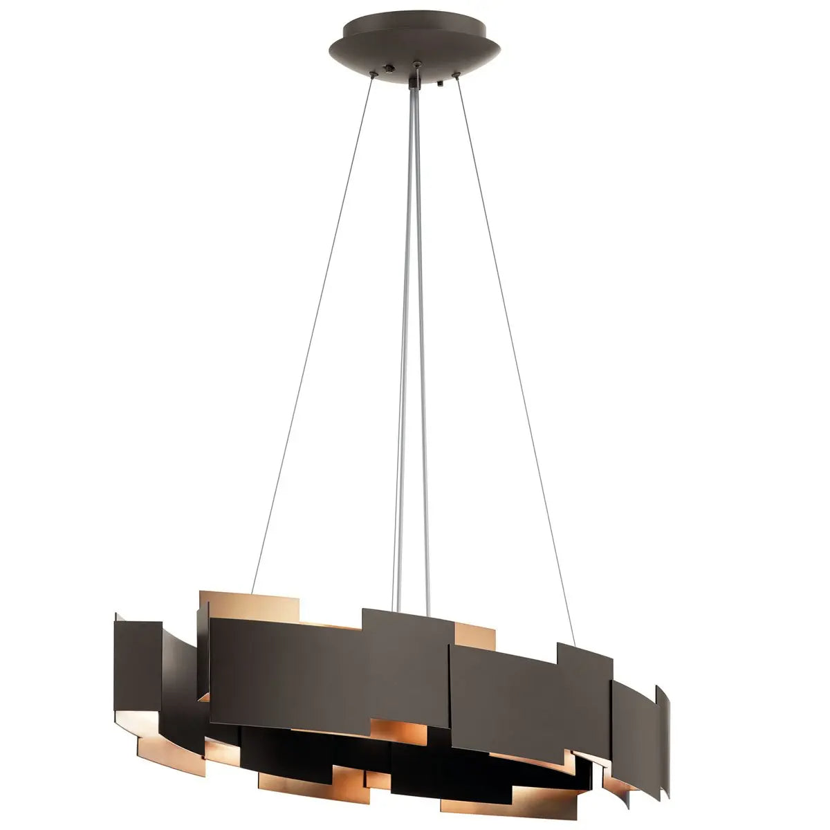 Mona 34 In. LED Chandelier Bronze Finish - Bees Lighting