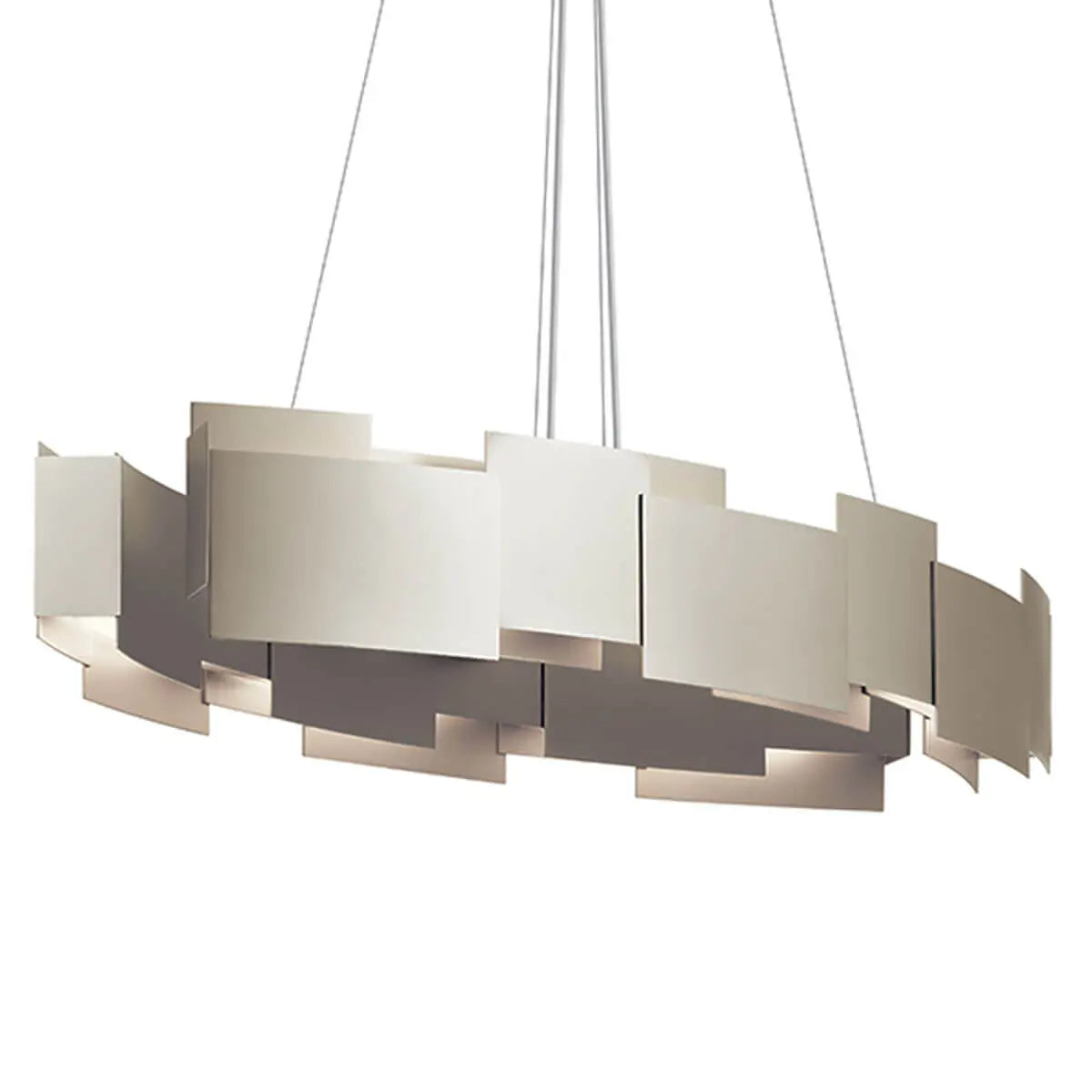 Mona 34 In. LED Chandelier Nickel Finish - Bees Lighting