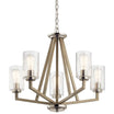 Deryn 24 in. 5 Lights Chandelier Gray finish