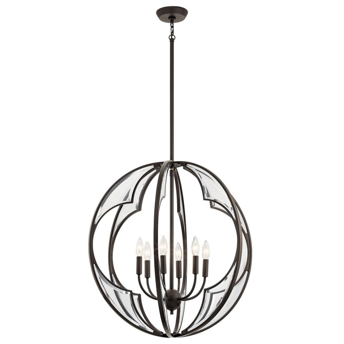 Montavello 26 in. 6 Lights Chandelier Bronze finish - Bees Lighting