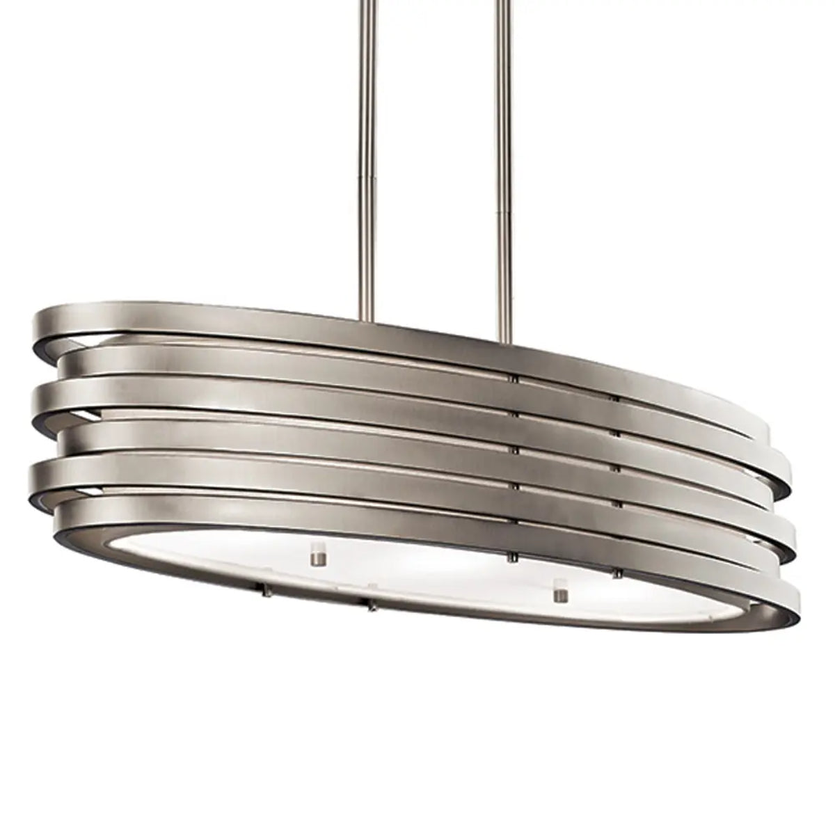 Roswell 37" 3-Light Chandelier, Brushed Nickel Finish - Bees Lighting