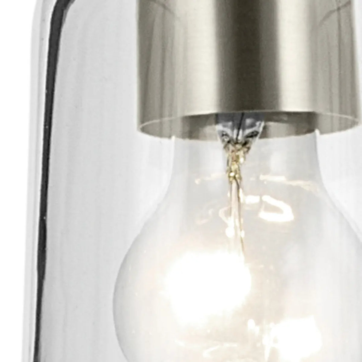 Shailene 11" 1-Light Mini Pendant Light with Clear Glass, Brushed Nickel Finish - Bees Lighting