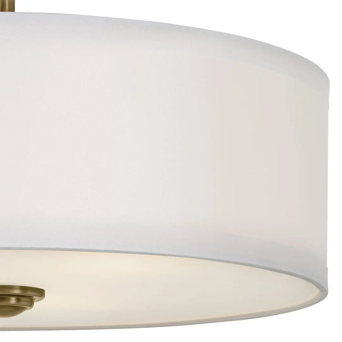 Shailene 14" 3-Light Semi-Flush Mount Light, Natural Brass Finish - Bees Lighting