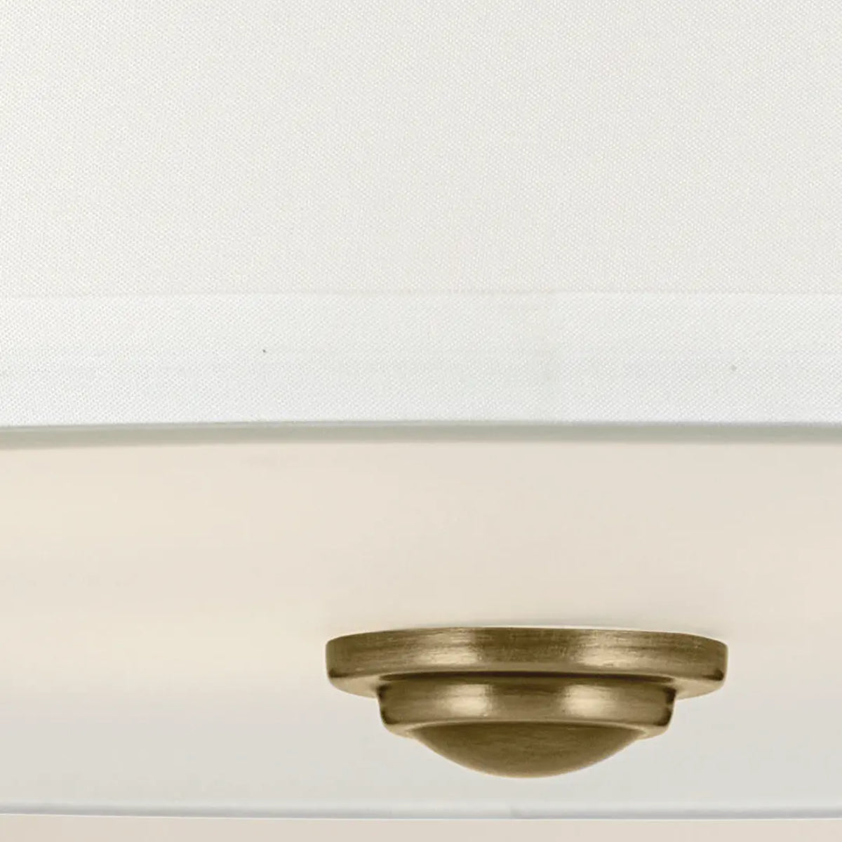 Shailene 18" 3-Light Round Semi-Flush Mount, Natural Brass Finish - Bees Lighting