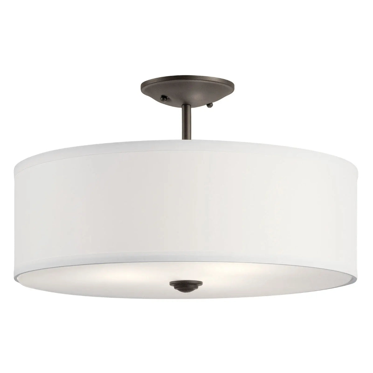 Shailene 18" 3-Light Round Semi-Flush Mount, Olde Bronze Finish - Bees Lighting