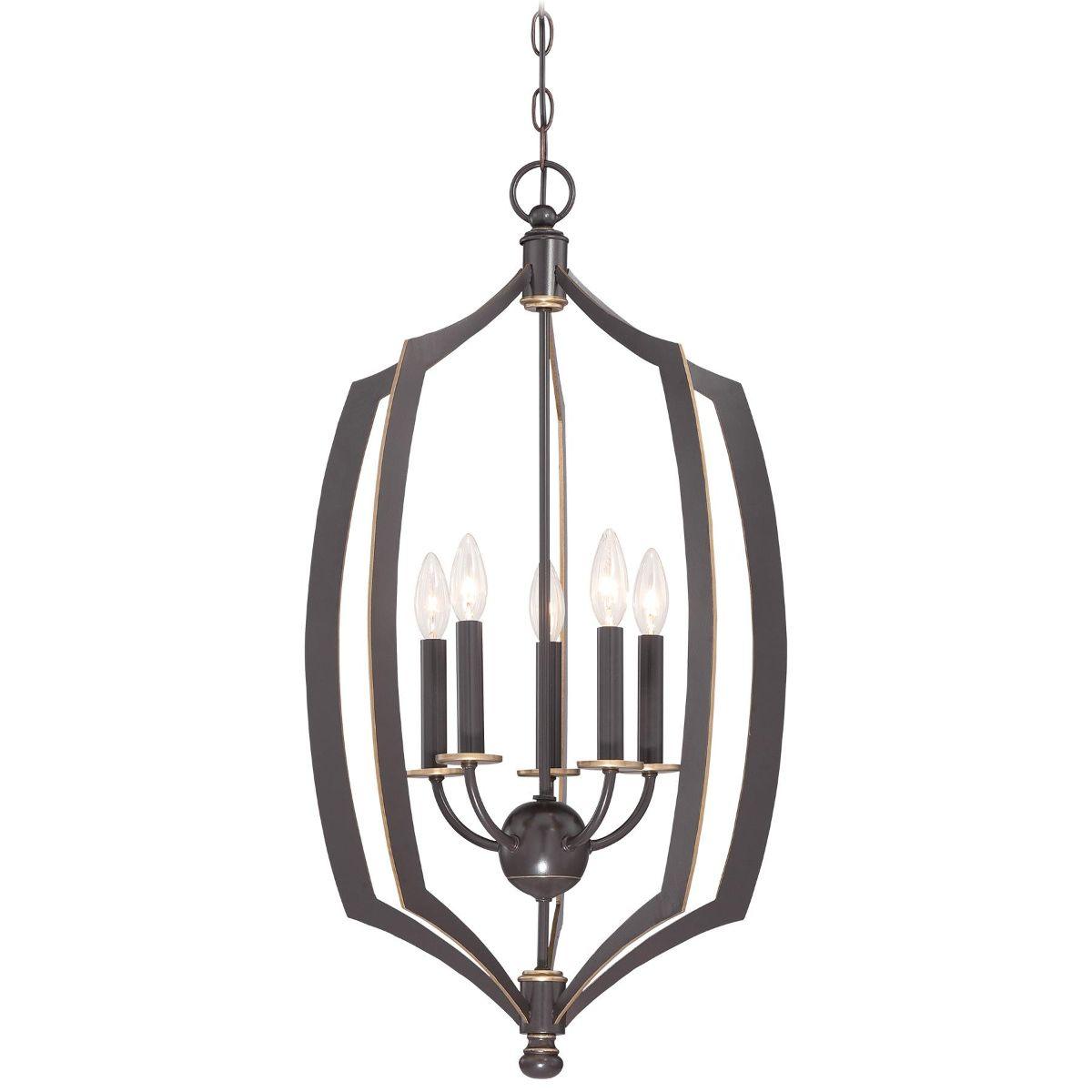 Middletown 17 in. 5 Lights Pendant Light Bronze Finish - Bees Lighting