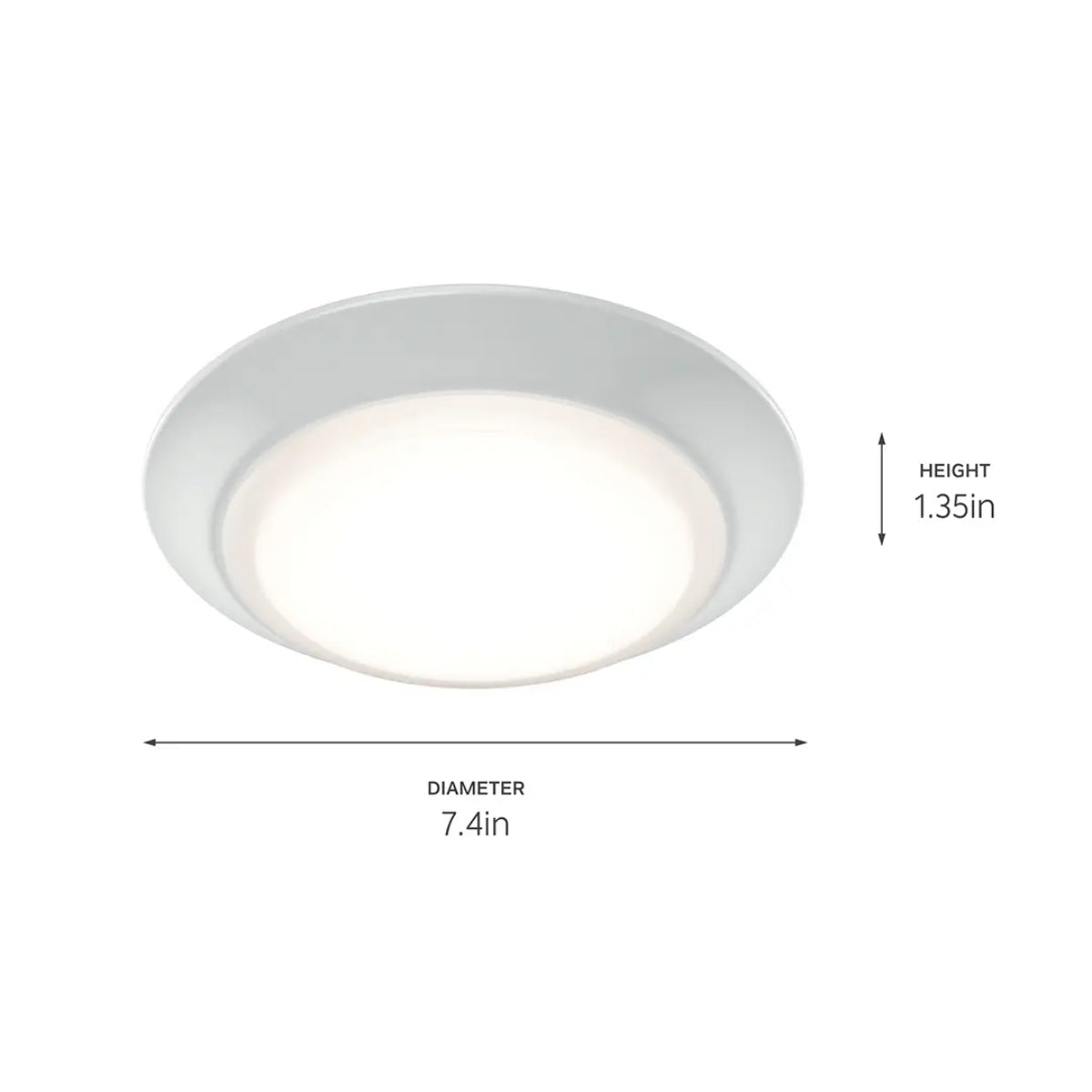 Gen Select 7" LED Flush Mount Light, White Finish 24-Count Bulk Pack - Bees Lighting