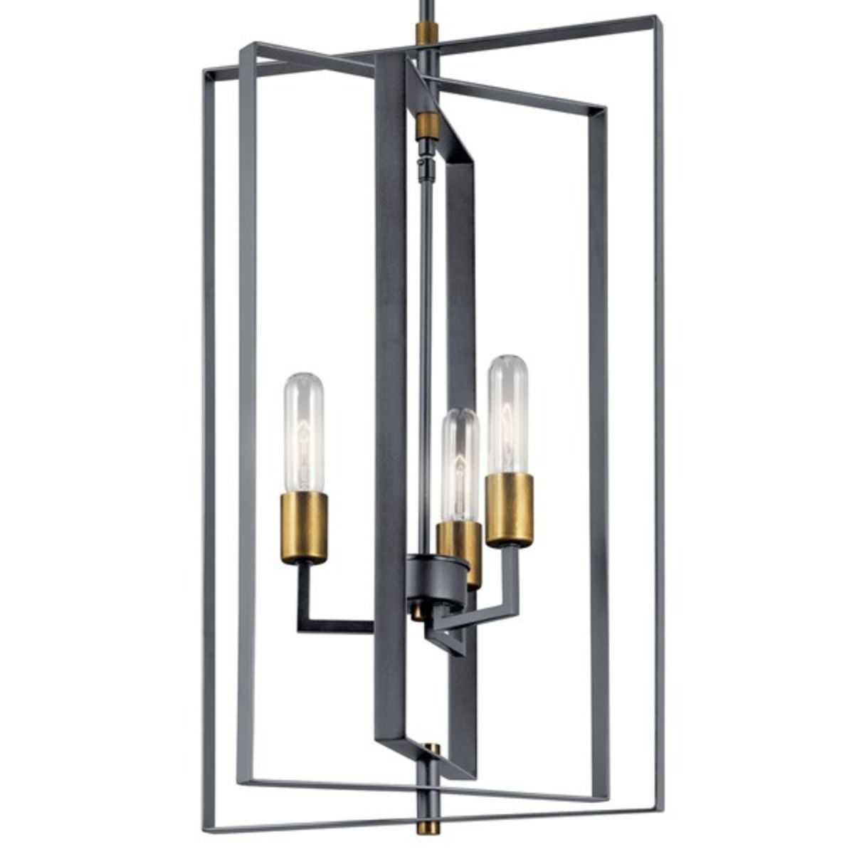 Taubert 15 in. 3 Lights Pendant Light Black Finish - Bees Lighting