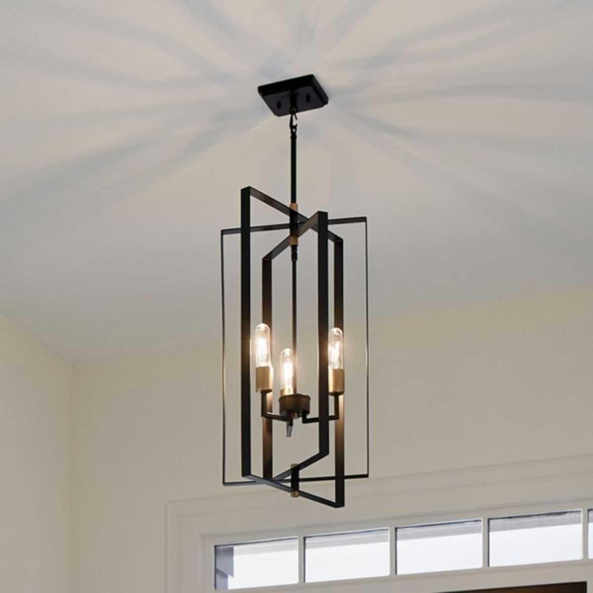 Taubert 15 in. 3 Lights Pendant Light Black Finish - Bees Lighting