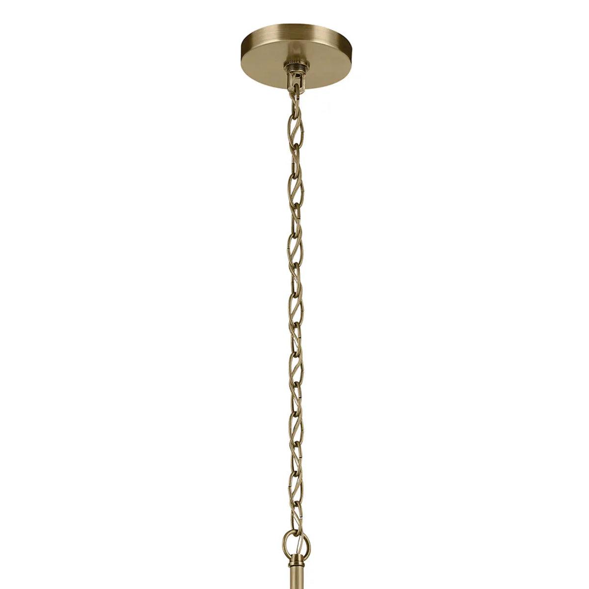 Crosby 32" 6-Light Chandelier 1-Tier with Clear Glass, Natural Brass Finish - Bees Lighting