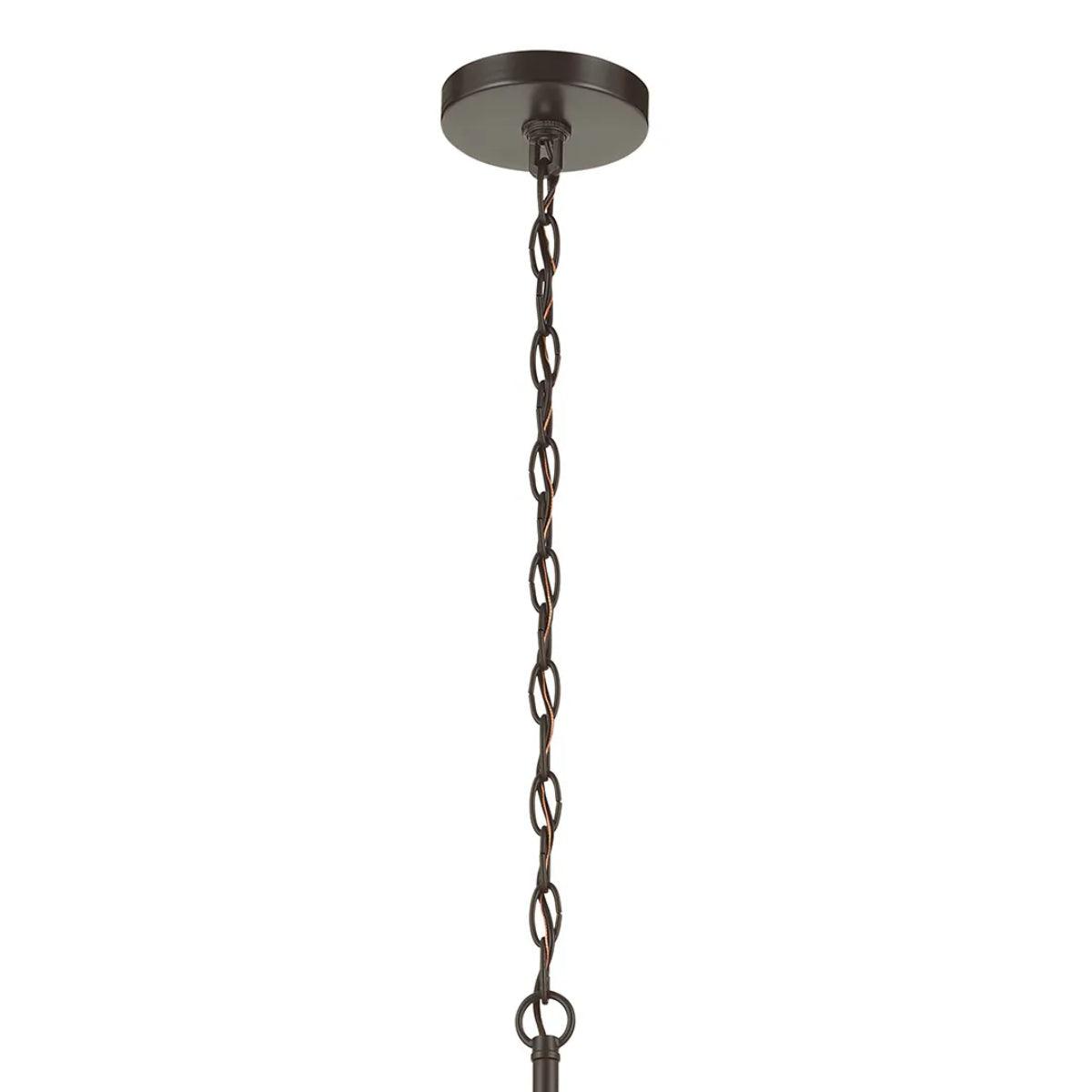 Crosby 32" 6-Light Chandelier 1-Tier with Clear Glass, Olde Bronze Finish - Bees Lighting