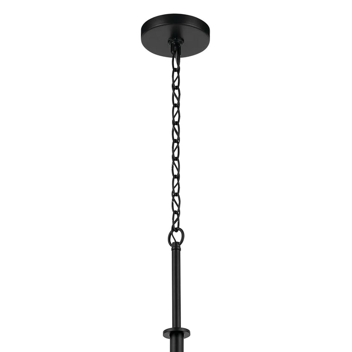 Crosby 33" 9-Light Chandelier Multi-Tier with Clear Glass, Black Finish - Bees Lighting