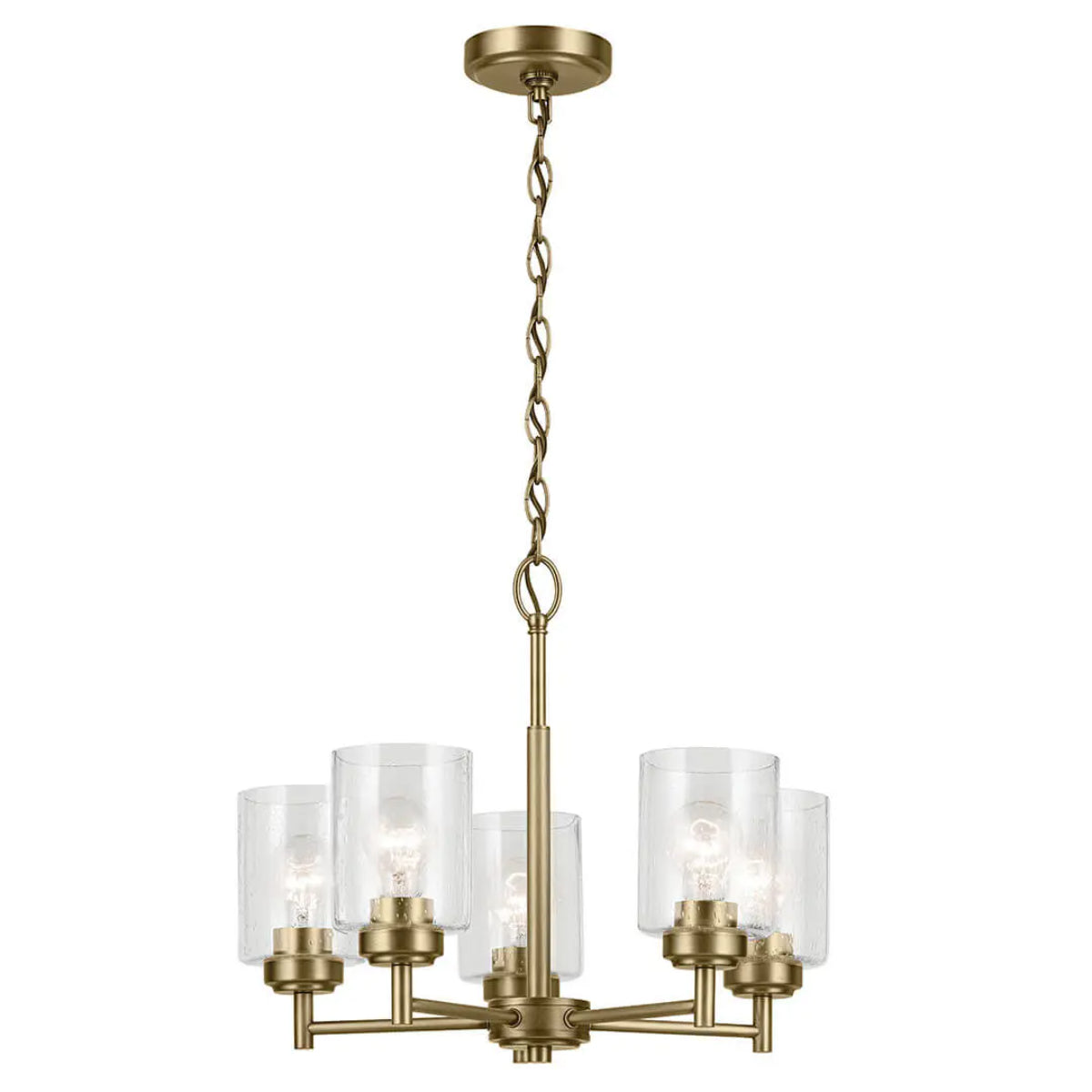 Winslow 20" 5-Light Chandelier, Natural Brass Finish