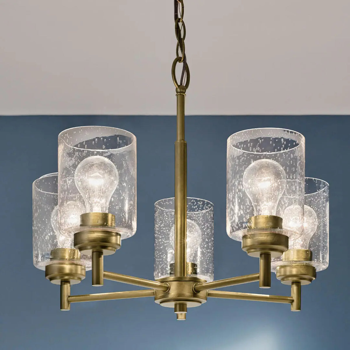 Winslow 20" 5-Light Chandelier, Natural Brass Finish