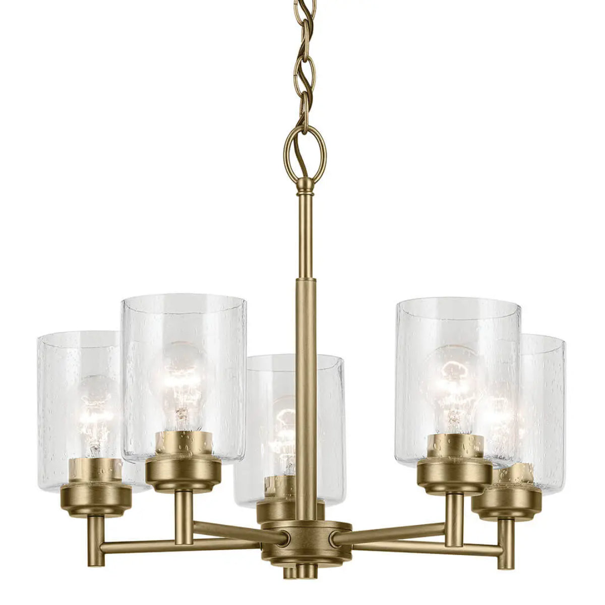 Winslow 20" 5-Light Chandelier, Natural Brass Finish - Bees Lighting