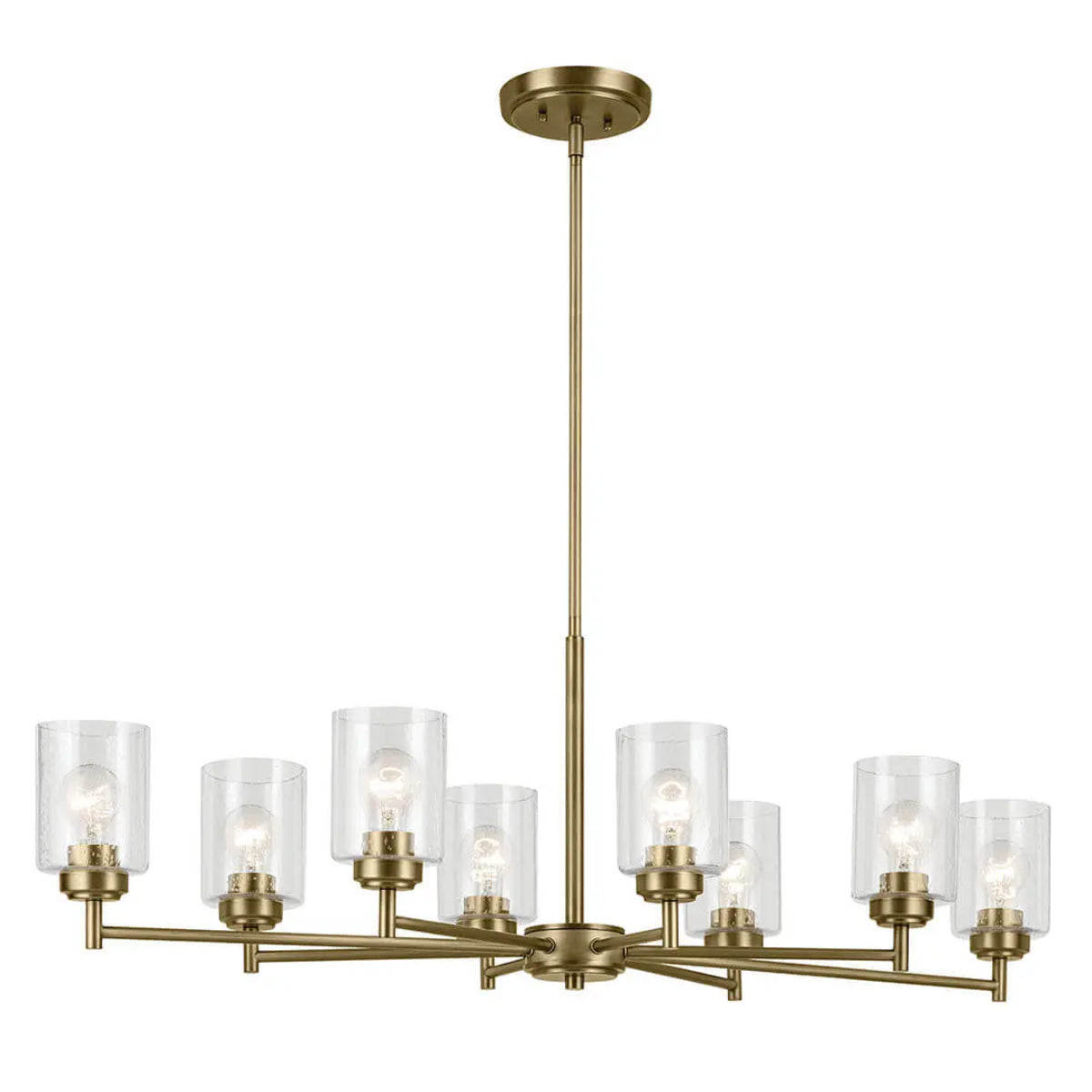 Winslow 45" 8-Light Chandelier, Natural Brass Finish - Bees Lighting