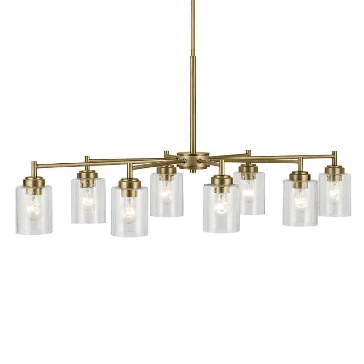 Winslow 45" 8-Light Chandelier, Natural Brass Finish - Bees Lighting