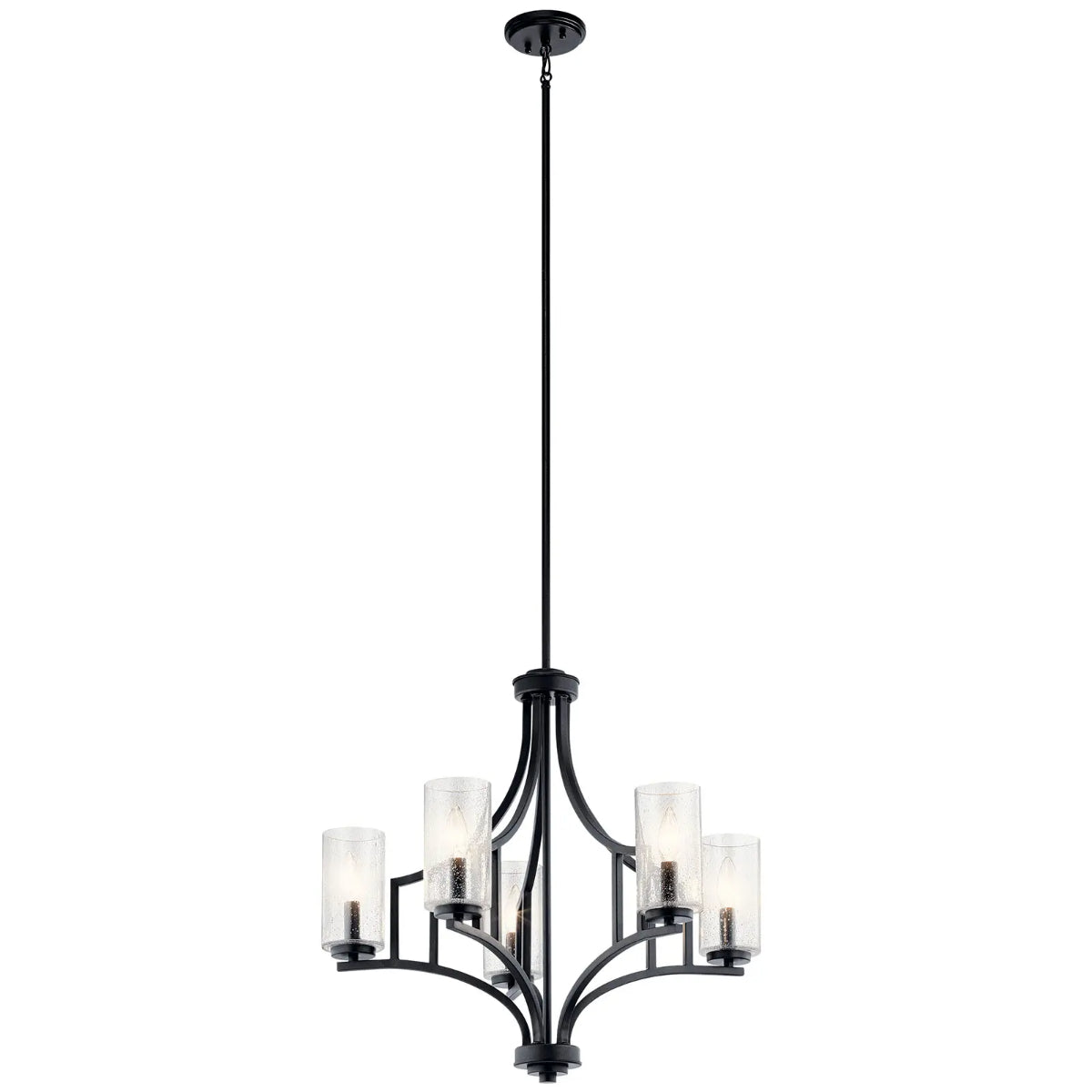 Vara 25" 5-Light Chandelier, Distressed Black Finish