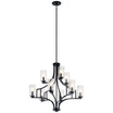 Vara 32" 9-Light Chandelier, Distressed Black Finish - Bees Lighting