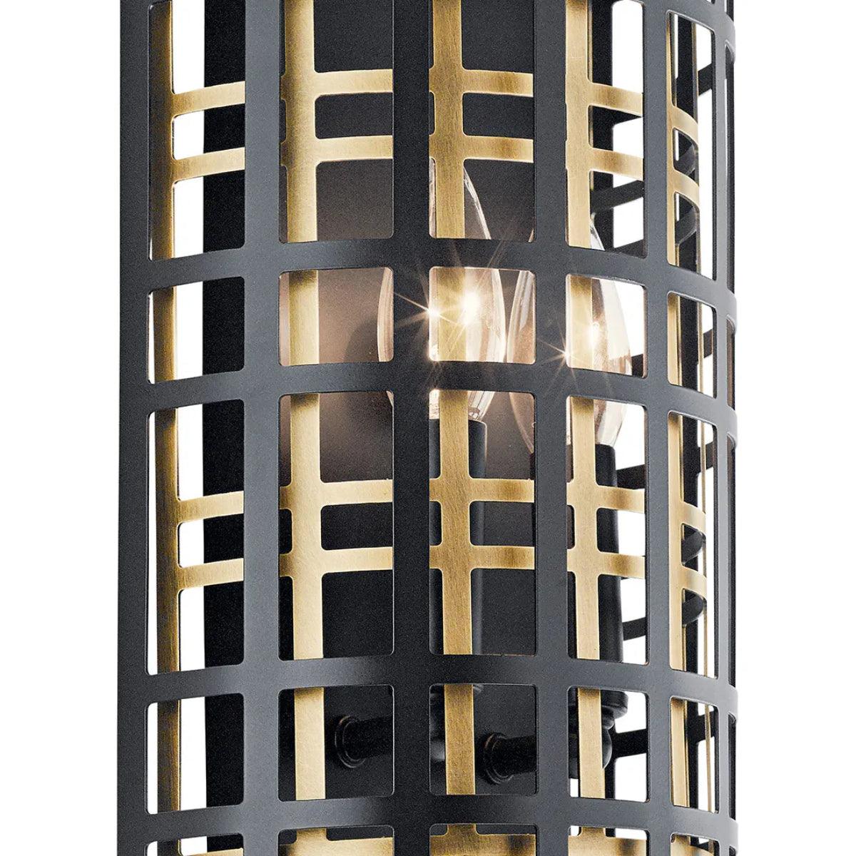 Aldergate 12" 2-Lights Wall Sconce, Black Finish - Bees Lighting