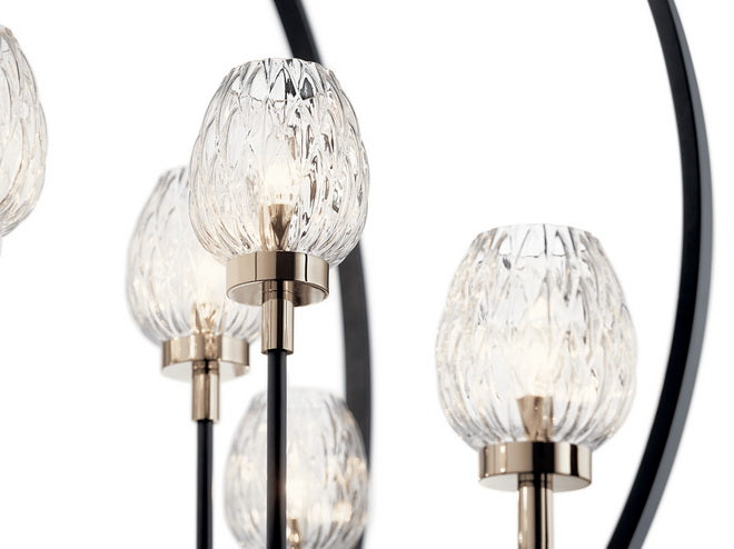 Moyra 36 in. 8 Lights Chandelier Black finish - Bees Lighting