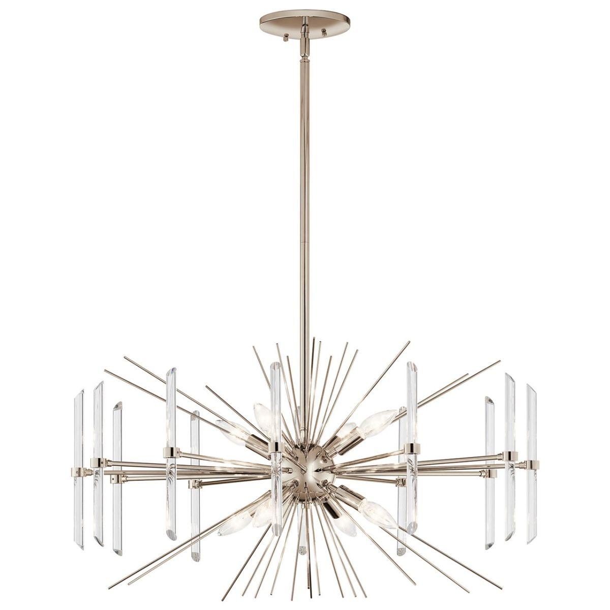 Eris 30 in. 8 Lights Chandelier Nickel Finish - Bees Lighting