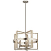 Peyton 26" 5-Light Chandelier, White Washed Wood Finish