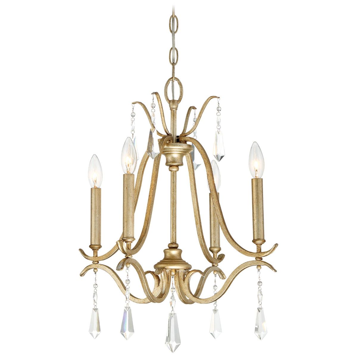 Laurel Estate 18 in. 4 Lights Chandelier Gold finish - Bees Lighting