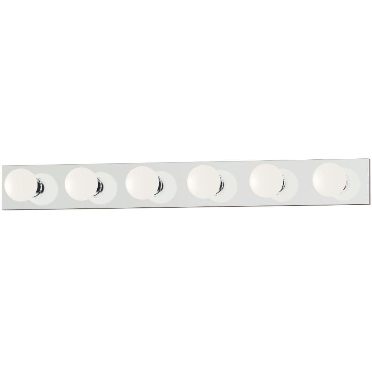 Essentials 445x 36 in. 6 Lights Bath Bar Polished Chrome Finish - Bees Lighting