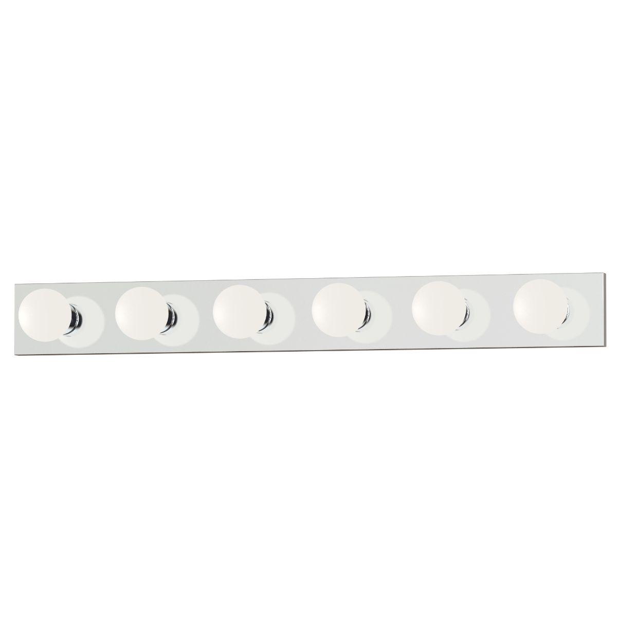 Essentials 445x 36 in. 6 Lights Bath Bar Polished Chrome Finish - Bees Lighting