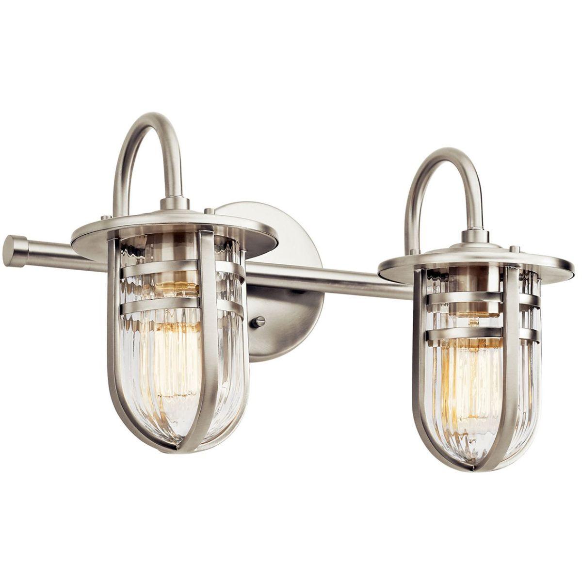 Caparros 18 in 2 Lights Vanity Light Nickel finish - Bees Lighting