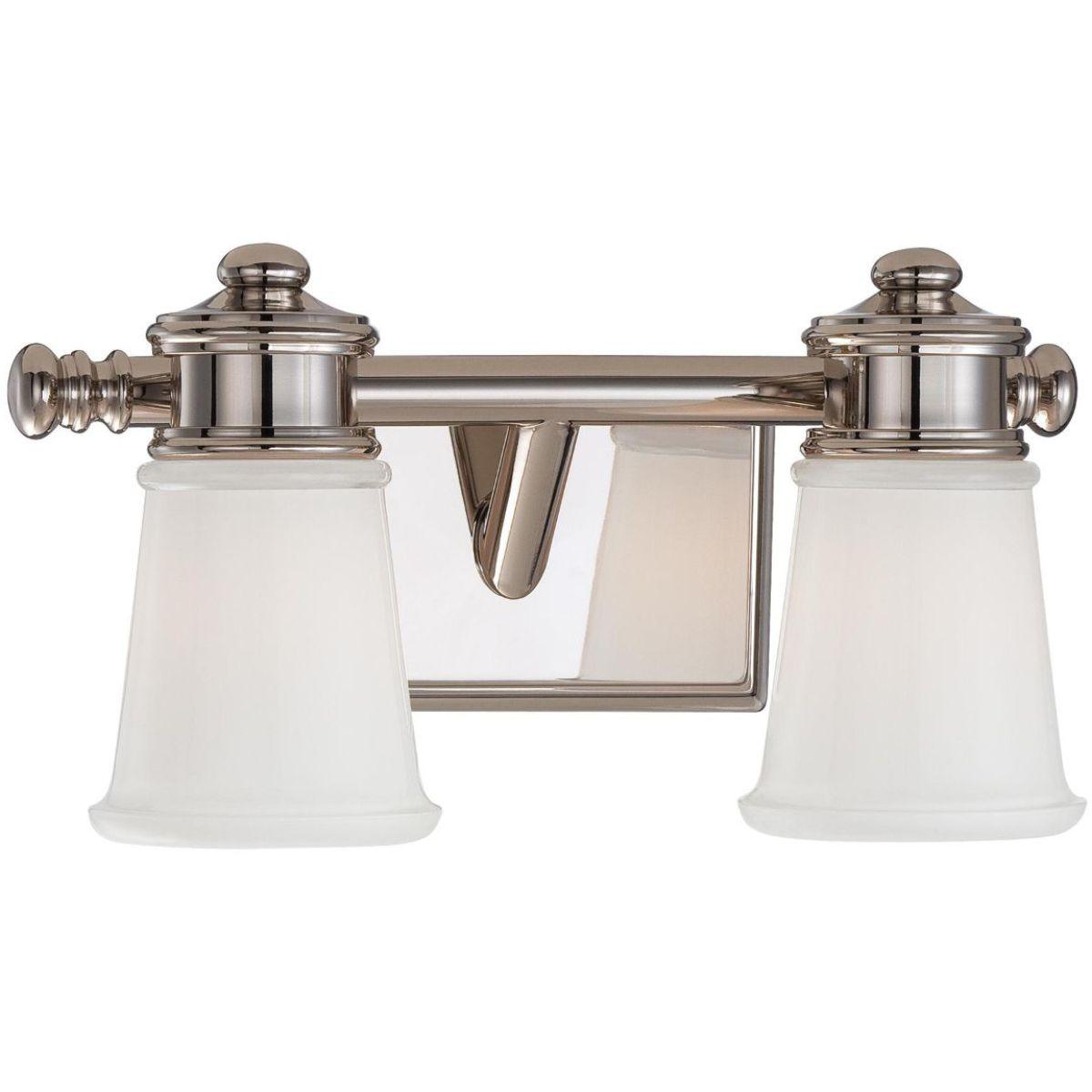 14 in. 2 Lights Vanity Light Polished Nickel finish - Bees Lighting