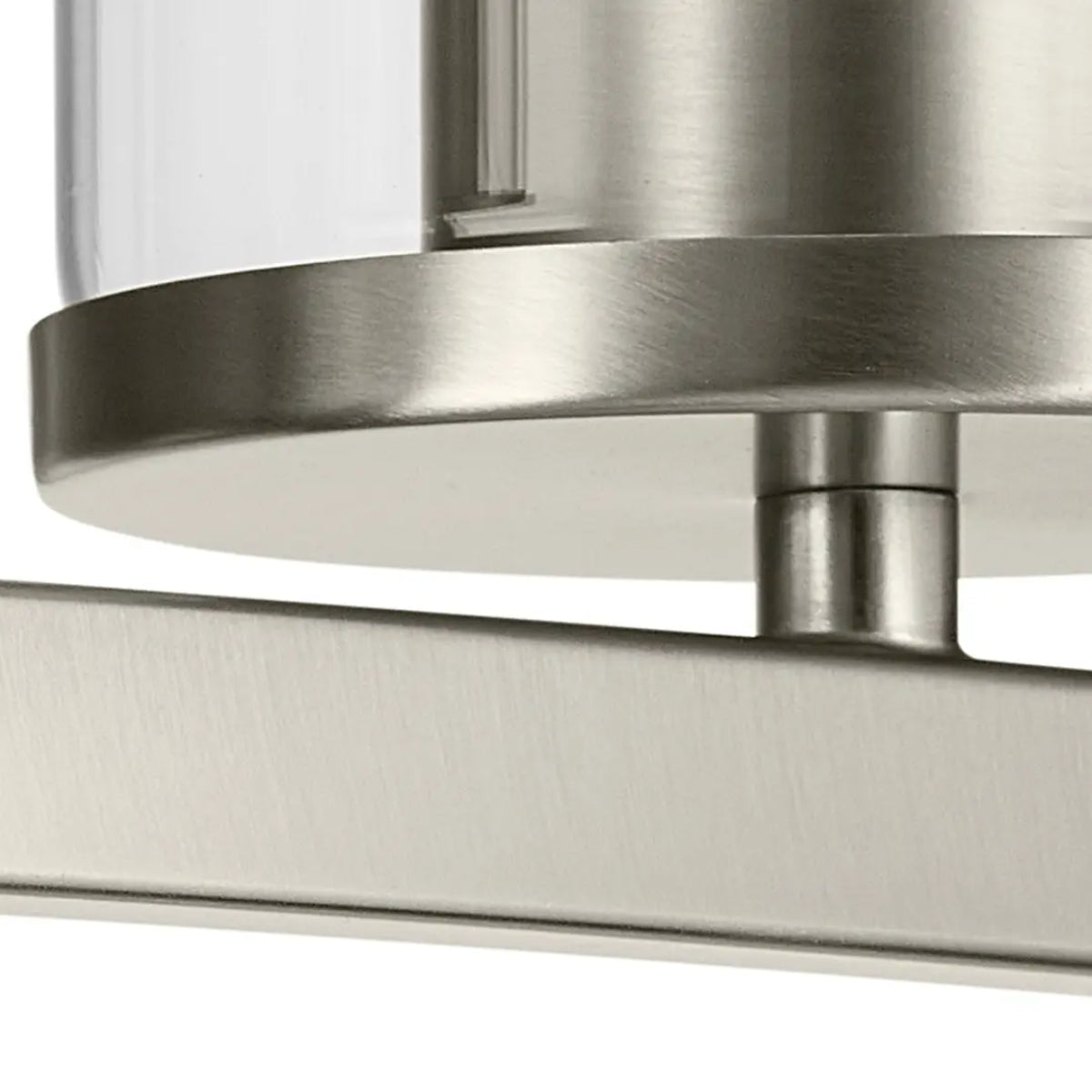 Crosby 15" 2-Light Vanity Light with Clear Glass, Brushed Nickel Finish