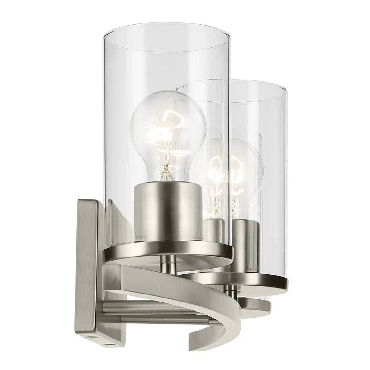 Crosby 23 In 3-Lights Bathroom Vanity Light, Brushed Nickel Finish - Bees Lighting